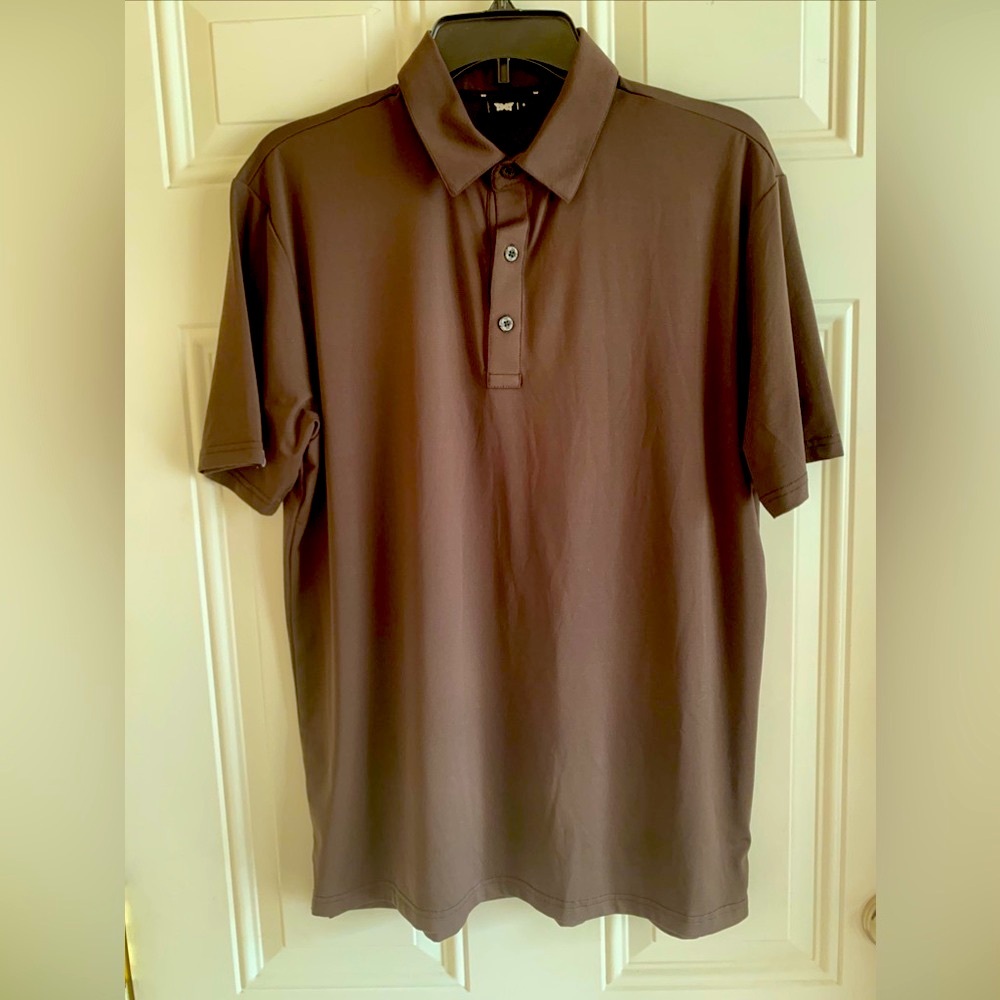 PXG Parsons Extreme Golf Polo Shirt Mens S Brown Short Sleeve Stretch Logo